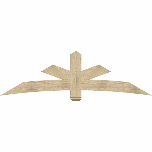 Ekena Millwork Alberta Rough Sawn Timber Gable Bracket, Douglas Fir, 84"W x 24"H x 4"D x 6"F, 7/12 Pitch GBW084X24X0406ALB00RDF - main